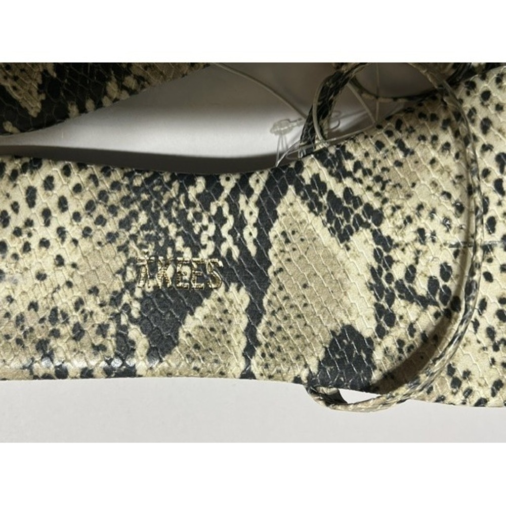 NWOT Snake Print TKEES Double Strap Minimalist Resort Boho Slide Sandals Women 9 - Picture 2 of 6